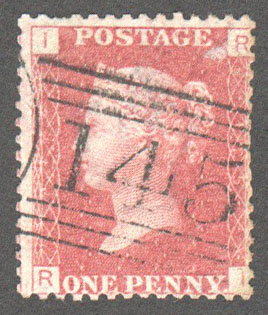 Great Britain Scott 33 Used Plate 125 - RI - Click Image to Close